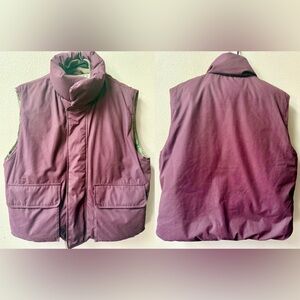 Cabela's Premier Northern Goose Down Puffer Vest Eggplant Mens Size L